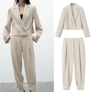 Zara Cuffed Hem Pants NWOT